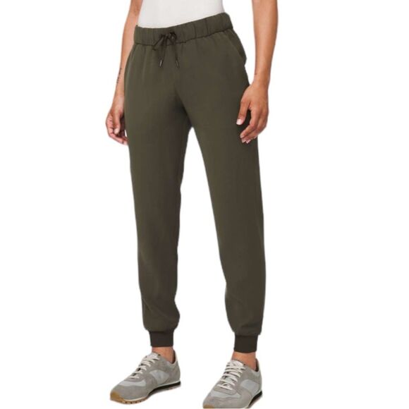 Lululemon On the Fly Jogger Dark Olive Pants Size 4 W5BZDS - Picture 1 of 11
